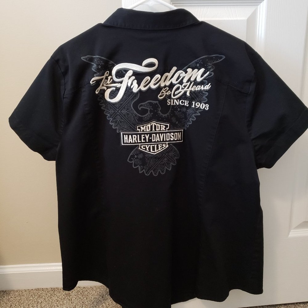 HARLEY DAVIDSON Women's Zippered Shirt